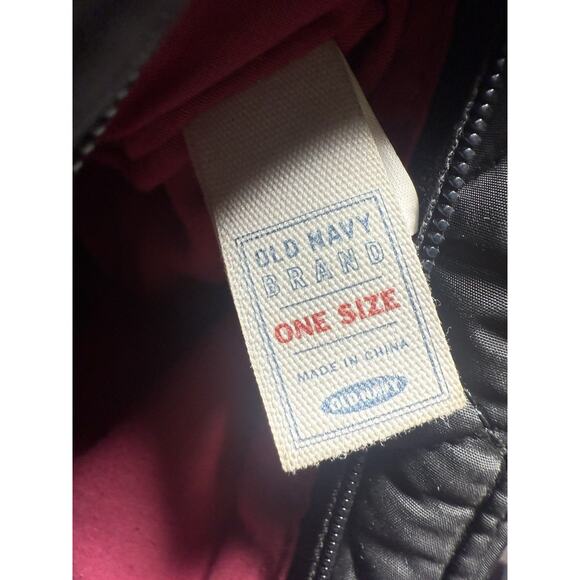 Old Navy Clutch Shoulder Bag Quilted Black Faux Fur Trim Winter EUC - Picture 10 of 10